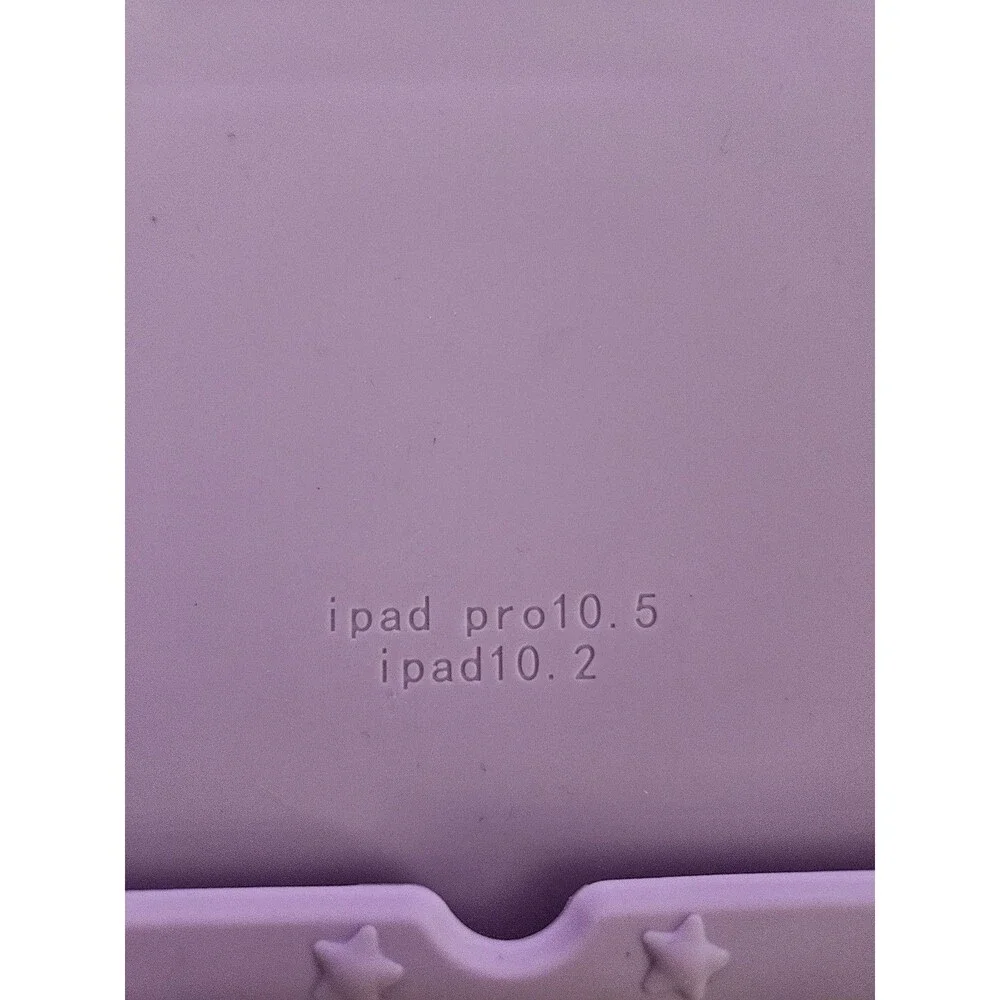 For Kids Tablets Size 10.2 & 10.5 Purple Unicorn Silicone Case w/ Shoulder Strap